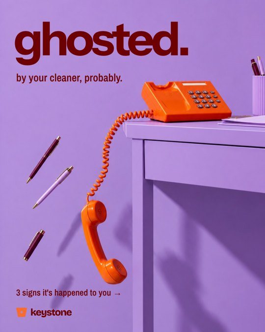 Keystone carousel slide 1: ghosted, by your cleaner probably