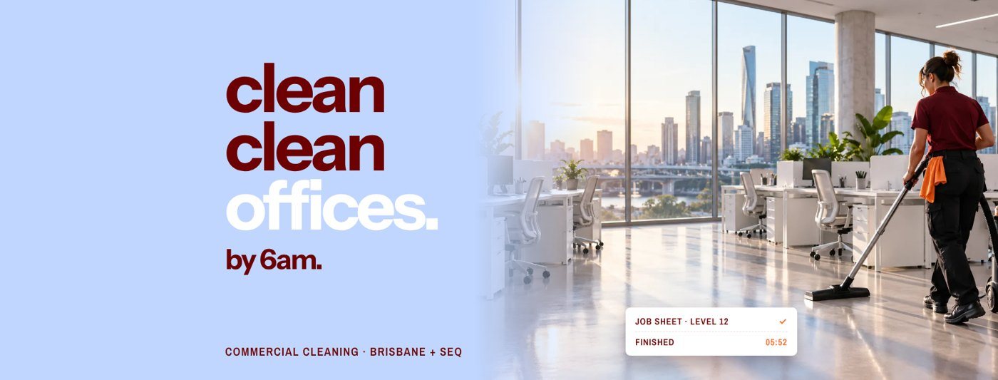 Keystone Facebook cover image: clean clean offices by 6am